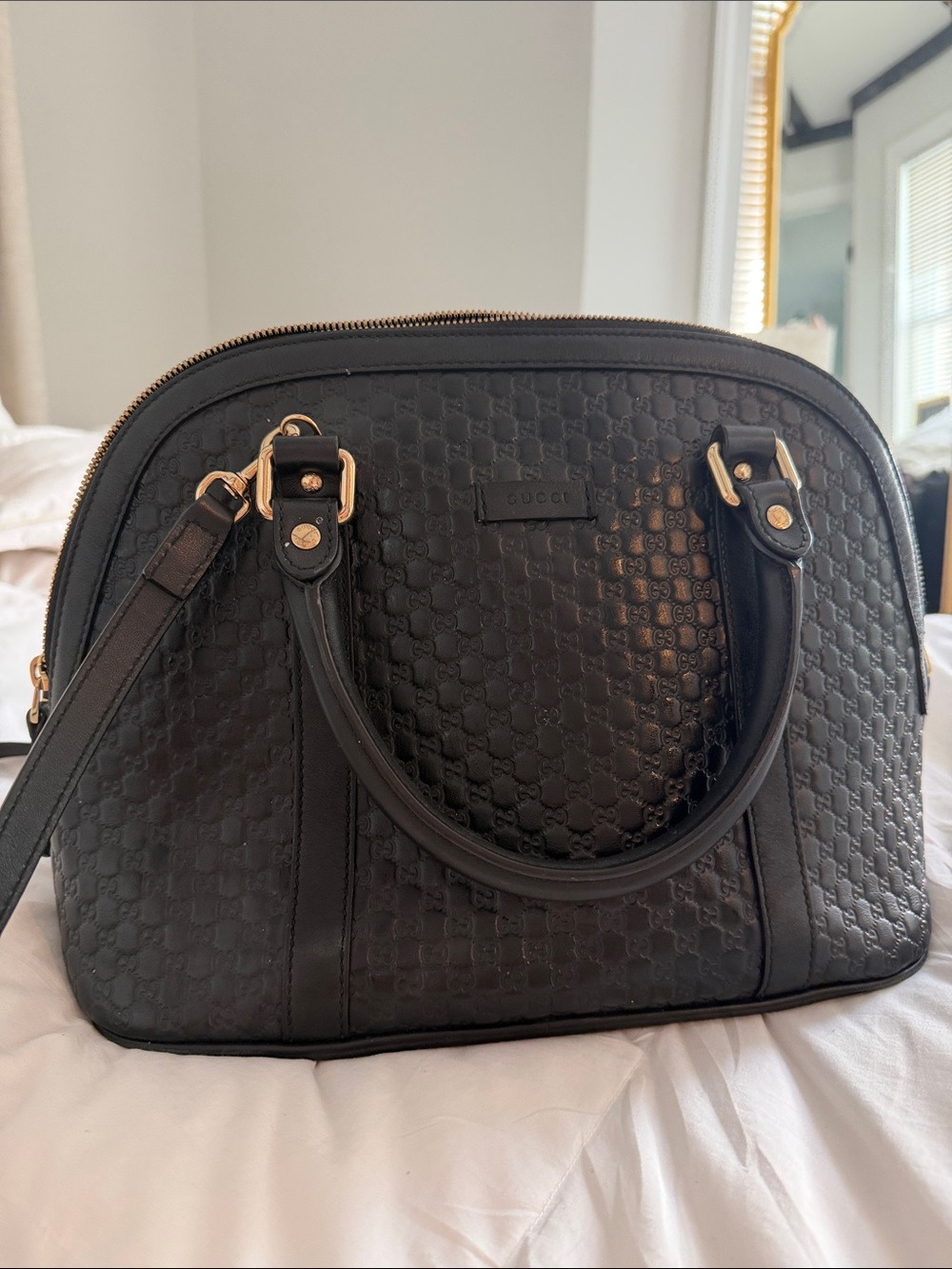 Gucci Black Embossed Bag
